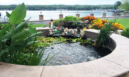 pond water feature design construction rochester pittsford canandaigua ny